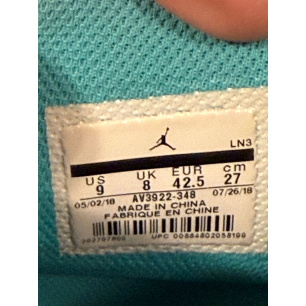 Nike Air Jordan Legacy 312 “Hyper Jade” Men’s Size 9 AV3922-348 ca 2018 - Picture 8 of 8